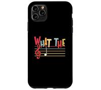 Custodia per iPhone 11 Pro Max What The F Funny Clef Note Music Humor Musician Gift