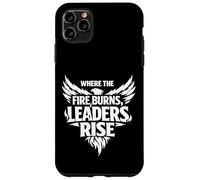 Custodia per iPhone 11 Pro Max Where the Fire Burns Leaders Rise Scouting Campfire Camping