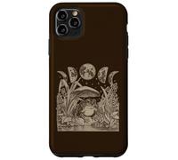 Custodia per iPhone 11 Pro Max Whimsy Goth Fairycore Witchy Frog Mushroom Moon Vintage