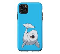 Custodia per iPhone 11 Pro Max White Baby Whale Beluga White Whale Marine Mammifero Bambini