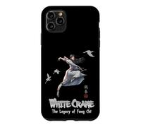 Custodia per iPhone 11 Pro Max White Crane/L'eredità di Fang Chi/Manga Style Design