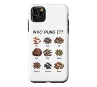 Custodia per iPhone 11 Pro Max Who Dung It? Funny Animal Droppings Nature Diagram Detective