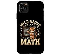 Custodia per iPhone 11 Pro Max Wild About Math Tiger Cute Numbers - Ventaglio per la scuola