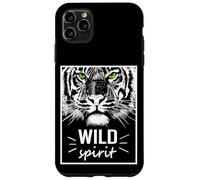 Custodia per iPhone 11 Pro Max Wild Spirit Tiger Quotes Summer Illustration Graphic Design