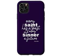 Custodia per iPhone 11 Pro Max Wilde - Citazione positiva per santi e peccatori, idea regalo