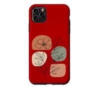 Custodia per iPhone 11 Pro Max Wildflower Line Art Abstract Botanical Mid Century