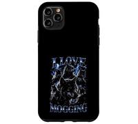 Custodia per iPhone 11 Pro Max Wolf Love Mogging Divertente Gen-Z Meme
