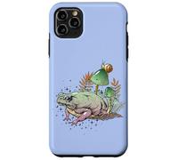Custodia per iPhone 11 Pro Max Womens Girls Cottagecore Magical Frog Toad Snail Goblincore