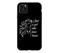 Custodia per iPhone 11 Pro Max Womens Kids Just A Girl Who Loves Horses