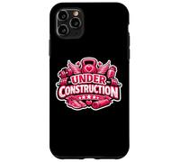 Custodia per iPhone 11 Pro Max Womens Under Construction Gym Workout Excercise Girl Citazione