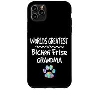Custodia per iPhone 11 Pro Max Worlds Greatest Bichon Frise, simpatica stampa a forma di zampa di cane Love