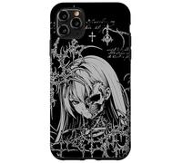Custodia per iPhone 11 Pro Max Y2K Grunge Anime Goth Alt Sigilism Japanese Zombie Graphic