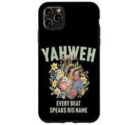 Custodia per iPhone 11 Pro Max Yahweh Boho floreale umano anatomico cuore ebraico ebraico