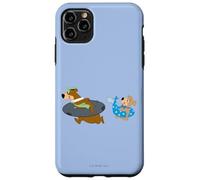 Custodia per iPhone 11 Pro Max Yogi Bear Yogi and Boo Boo Going Swimming