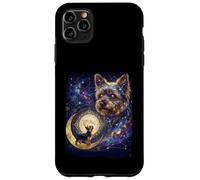 Custodia per iPhone 11 Pro Max Yorkshire Terrier Howling to the Moon Meme degli anni '90 Funny Dogs