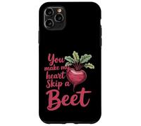 Custodia per iPhone 11 Pro Max You Make My Heart Skip a Beet Pun Divertente amante delle verdure