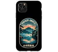 Custodia per iPhone 11 Pro Max Yufuin Onsen Giappone Hot Spring Lake Japanese Kanji Souvenir