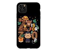 Custodia per iPhone 11 Pro Max Z è per gli animali dello zoo, gita allo zoo nella giungla, simpatica giornata allo zoo Kawaii