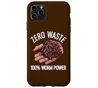 Custodia per iPhone 11 Pro Max Zero Waste 100% Worm Power Divertente allevamento di lombrichi