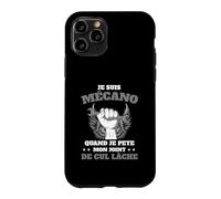 Custodia per iPhone 11 Pro Mécano Mécanicien Humour Clé Plate Atelier Mécanicien