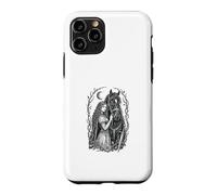 Custodia per iPhone 11 Pro Medieval Maiden Horse Gothic Fantasy Sword Moon Design