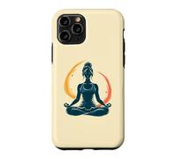 Custodia per iPhone 11 Pro meditare, donna, in, loto, posa, yoga, arte