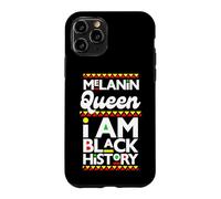 Custodia per iPhone 11 Pro Melanin Queen I Am Black History Febbraio Blackity Donna Mamma