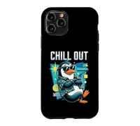 Custodia per iPhone 11 Pro Mellow Penguin Tropical Shirt Retro Geometric Art