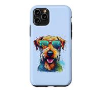 Custodia per iPhone 11 Pro Mens Colorful Paint Splash Pop Art Airedale Terrier Lover