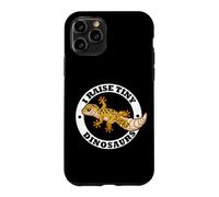 Custodia per iPhone 11 Pro Mens Womens Kids I Raise Tiny Dinosaurs Leopard Gecko Lover
