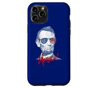 Custodia per iPhone 11 Pro Merica Lincoln - 4th July Veterans or Memorial Day Abe