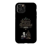 Custodia per iPhone 11 Pro Merry Gothmas Skeleton Babbo Natale morto albero gotico Natale