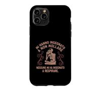 Custodia per iPhone 11 Pro Mi hanno insegnato a respirare... ironica divertente skull