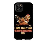 Custodia per iPhone 11 Pro Mi piacciono davvero i polli Ok Farm Easter Egger Pollo
