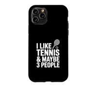 Custodia per iPhone 11 Pro Mi piace il tennis e forse 3 persone