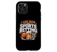 Custodia per iPhone 11 Pro Mi piace la birra e le scommesse sportive Parlay Bere Basket