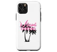 Custodia per iPhone 11 Pro MIAMI BEACH FLORIDA Palma Retro Tropicale