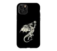 Custodia per iPhone 11 Pro Mitico Drago Holding Sun Orb Vintage Art
