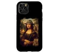 Custodia per iPhone 11 Pro Mona Lisa Camping Fishing Holiday Canna Da Pesca Per