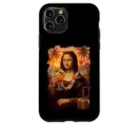 Custodia per iPhone 11 Pro Mona Lisa Sulla Spiaggia Estiva Di Un Viaggio Cocktail In
