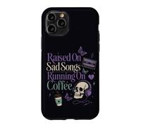 Custodia per iPhone 11 Pro Moody Sad Songs Caffè Estetica Musica Amante Vibe