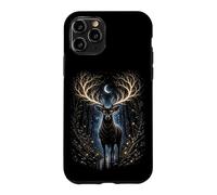 Custodia per iPhone 11 Pro Moonlit Mystic Deer Fantasy Foresta Grafica