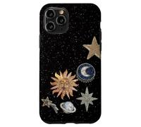 Custodia per iPhone 11 Pro Mosaico celeste di mezzanotte vintage Cosmic Sun Trendy Y2K