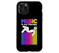 Custodia per iPhone 11 Pro Music Is My Therapy Equalizzatore DJ Arcobaleno Ingegnere del suono