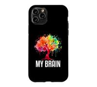 Custodia per iPhone 11 Pro My Brain Tree Rainbow Splash Neurodivergente Adulto