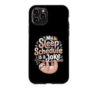Custodia per iPhone 11 Pro My Sleep Schedule Is A Joke Notturno stanco -