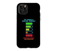 Custodia per iPhone 11 Pro My Weekly Social Energy Batteria Ricarica Gamer Retro