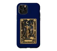 Custodia per iPhone 11 Pro Mystic Cat Tarocchi Card Art - Alta Sacerdotessa Felino