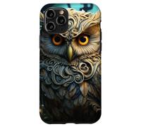 Custodia per iPhone 11 Pro Mystical Fantasy Owl - Magico bosco Steampunk Art