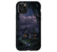 Custodia per iPhone 11 Pro Mystical Forest Cottage Dark Academia Cabina incantata